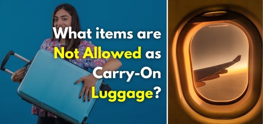 What items are not allowed outlet on a plane in hand luggage